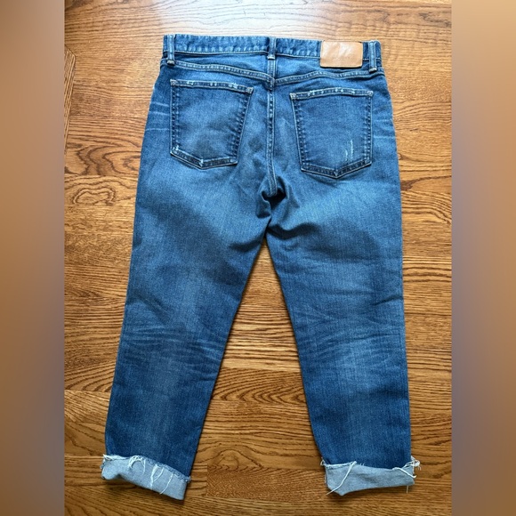 MOUSSY VINTAGE Tyrone Skinny Blue Denim Jeans Japan Raw Hem Medium Wash 29 - Picture 2 of 11